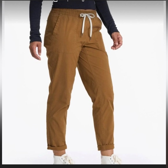 Vuori Pants - Vuori DurraTerra Ripstop Fabric Drawstring Pants In Caramel Brown VW450 Size S